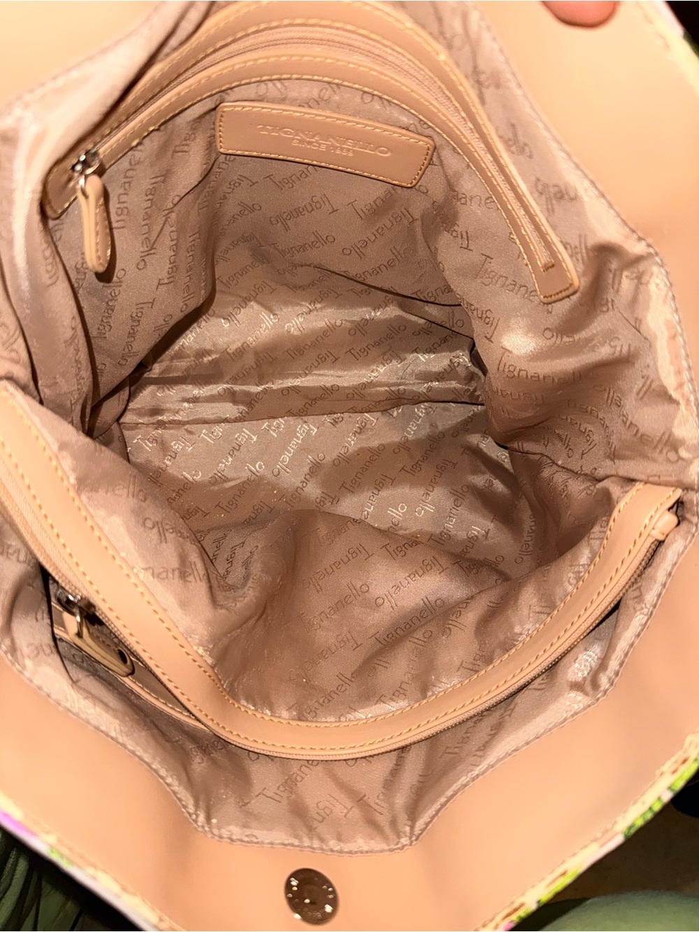 Tignanello Large Genuine Leather Shoulder Handheld Satchel Tote bag - Picture 7 of 11